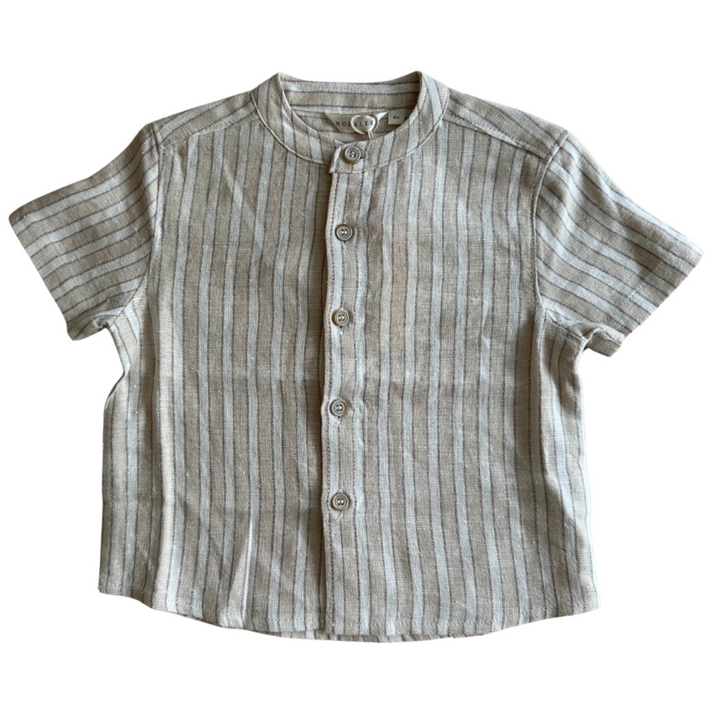 Noralee linen stripe baby top